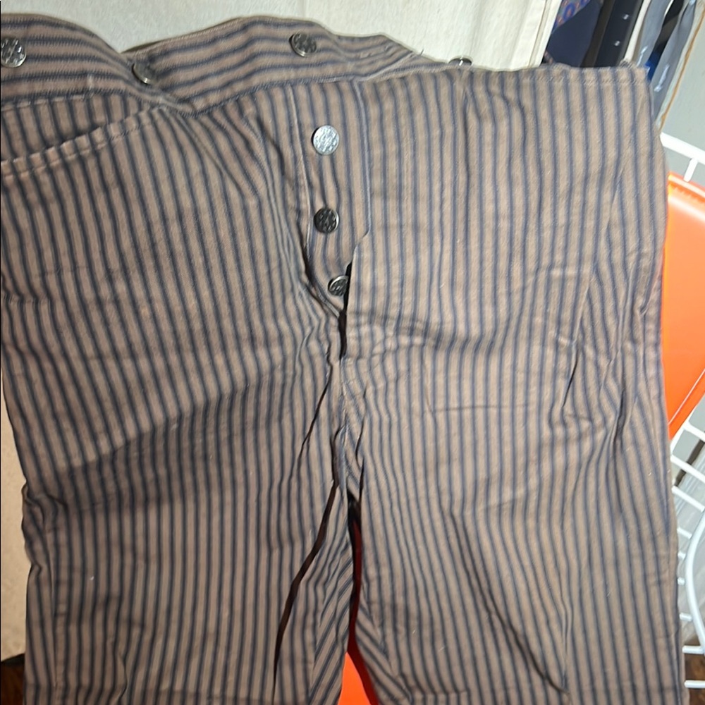 Striped Black&Brown Men's Pants